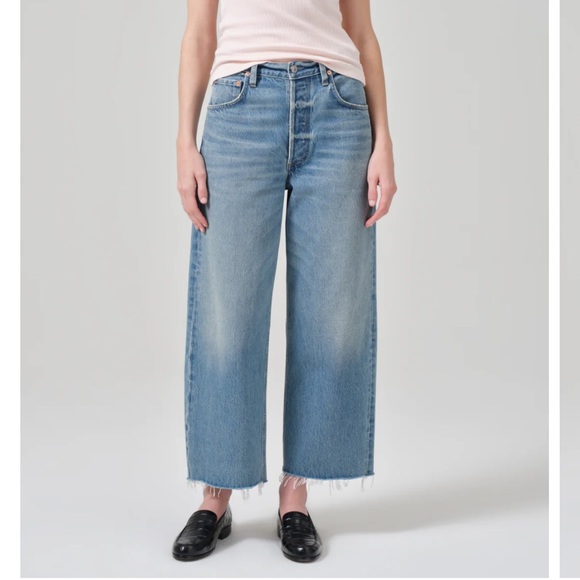 Citizens of Humanity Ayla Crop raw hem jean in Sodapop - Picture 2 of 11